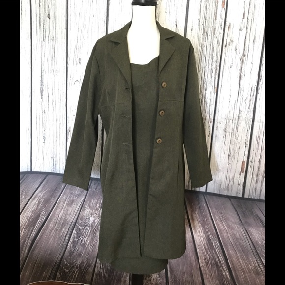 ISB Dresses & Skirts - ISB Blazer Dress Size  14 olive Green